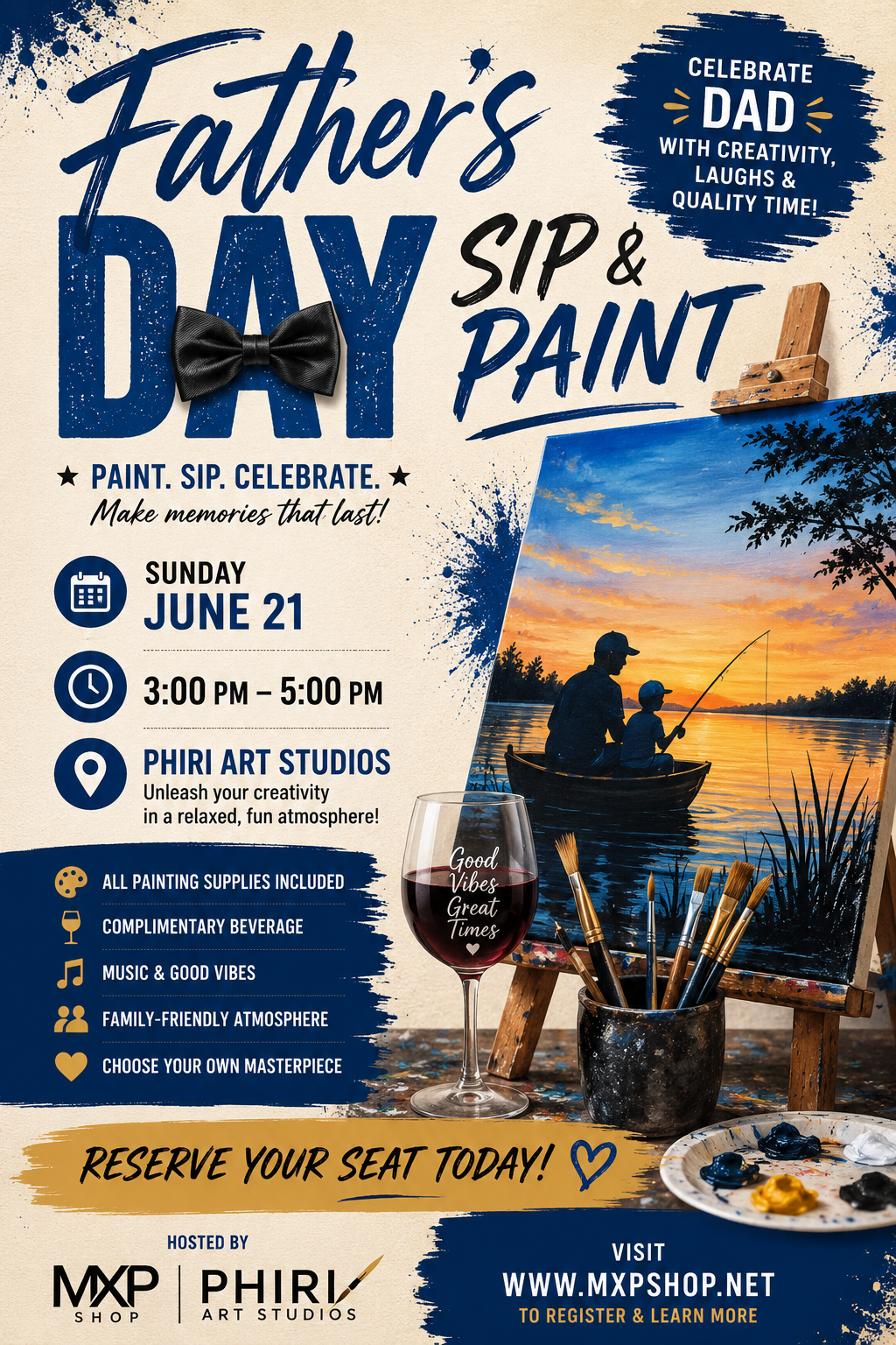 Father's Day Sip and Paint Event Indianapolis
