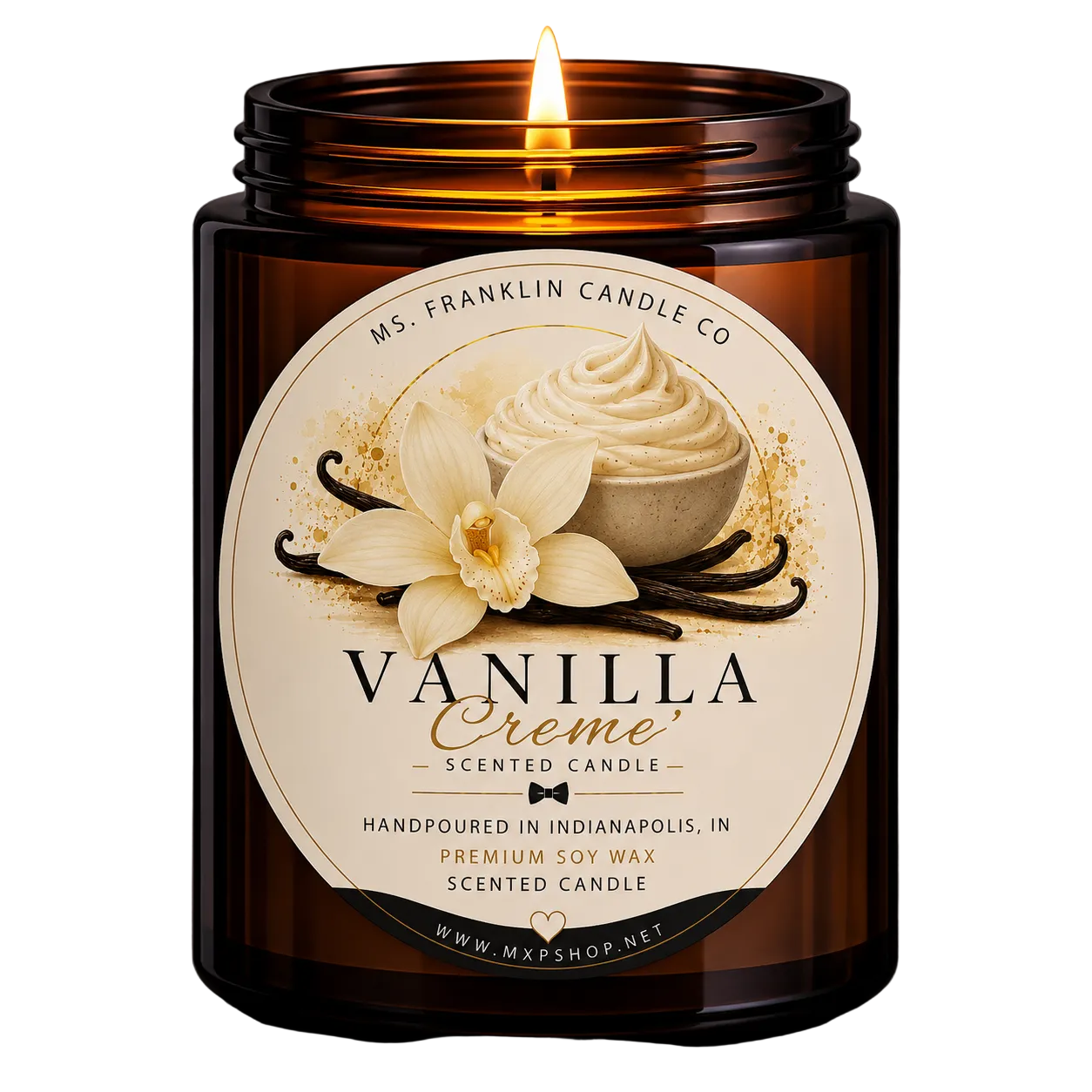 vanilla soy wax scented candle